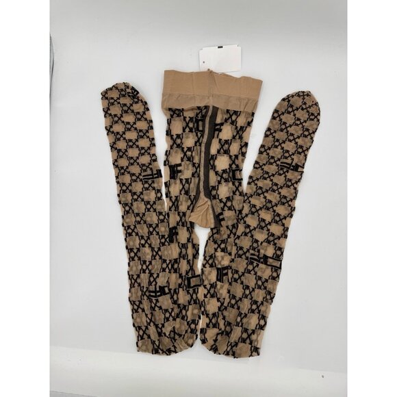 Off-White Beige Logo Monogram Tights - Picture 2 of 6